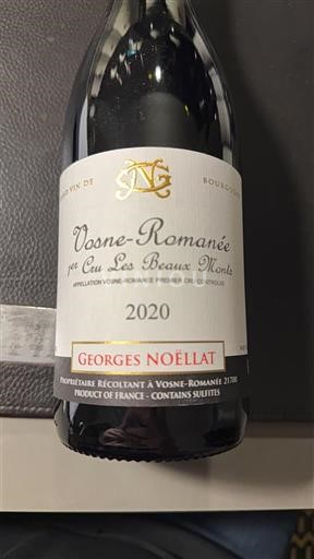 Burgundi Vosne-Romanée Premier Cru Georges Noëllat 1er Cru Les Beaux Monts 2020