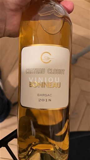Bordeaux Barsac Château Closiot Bonneau 2018