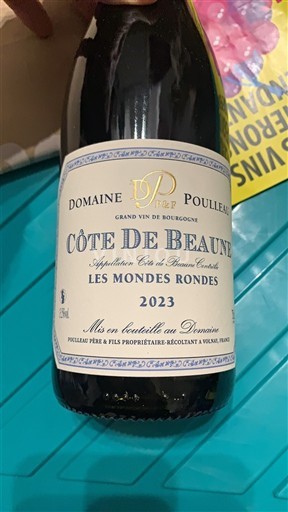 Burgundy Côte de Beaune Domaine Pouleau Père & Fils Les Mondes Rondes 2023