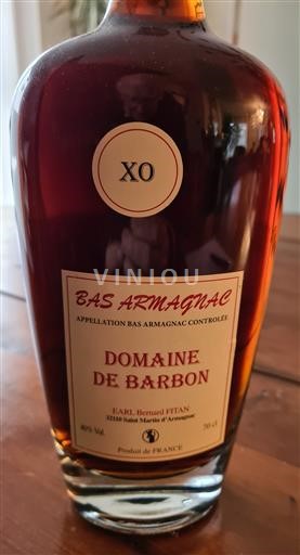 Armagnac XO Bas Armagnac Domaine Barbon 5a - 2010 Ranska Lounais-Ranska Bas-Armagnac