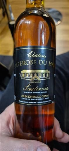 Bordeaux Sauternes Château Lamperose du Hayot 2013