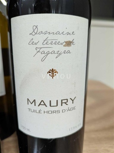 Roussillon Maury Les Terres de Fagayra Tuilé Hors d'Âge Ei vuosikertaa