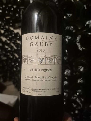 Roussillon Côtes du Roussillon Villages Domaine Gauby Vieilles Vignes 2013