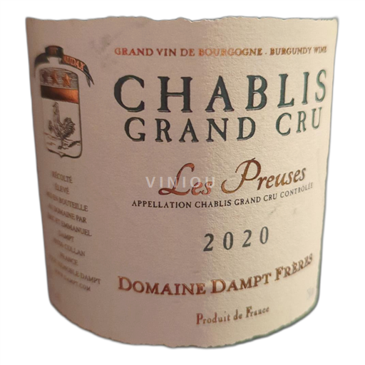 Borgoña Chablis Grand Cru Domaine Dampt Frères Les Preuses 2020