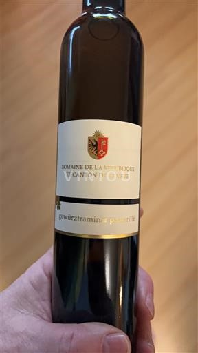 Ženeva Ženeva ZGP Domaine La République et Canton de Genève Gewürztraminer passerillé 2022
