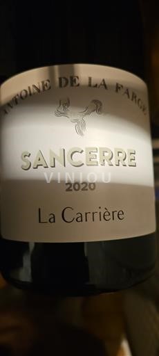 Valle della Loira Sancerre Antoine de la Farge La Carrière 2020