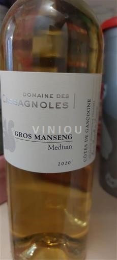 Sud-Ovest Côtes de Gascogne Domaine S Cassagnoles Gros Manseng Medium 2020
