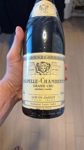 Wines Rouge sec Domaine Louis Jadot 2003 France Burgundy Chapelle-Chambertin AOC Grand Cru