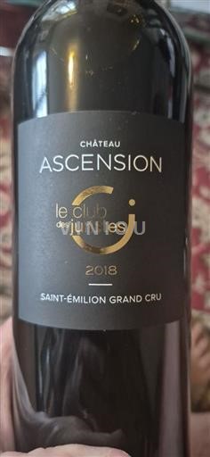 Bordeaux Saint-Émilion Grand Cru Grand Cru Château Ascension le Club des Juristes 2018