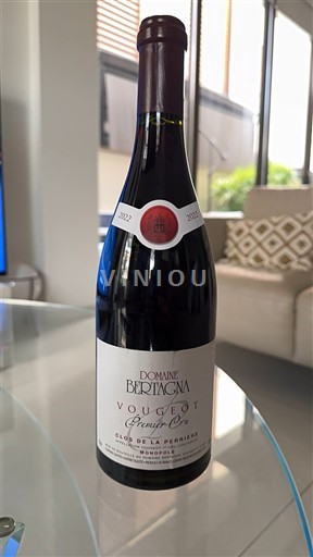 Burgundy Vougeot Premier Cru Domaine Bertagna Clos de la Perrière Monopole 2022