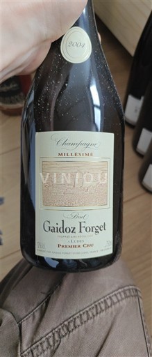 Champagne Premier Cru Gaidoz Forget Millésime 2004