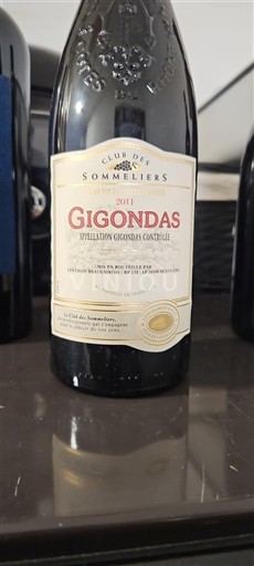 Vale do Ródano Gigondas Club des Sommeliers 2011