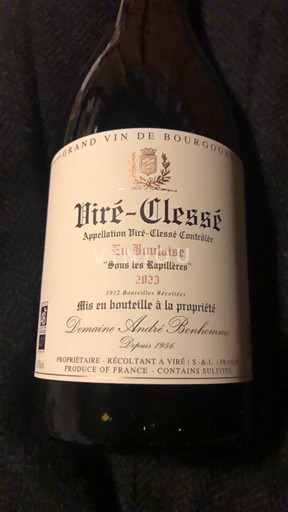 Burgundi Viré-clessé Domaine André Bonhomme En Balaise 'Sous les Rapières' 2023