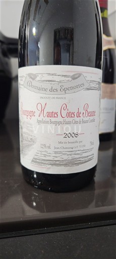 Borgonha Não especificado Domaine S Epenottes 2008