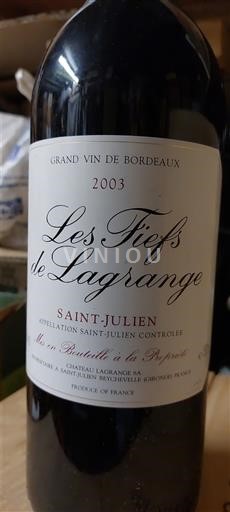 Bordeaux Saint-Julien Château Lagrange Les Fiefs de Lagrange 2003