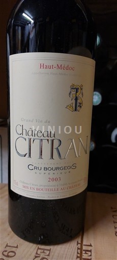 Bordeaux Haut-Médoc Château Citran 2003
