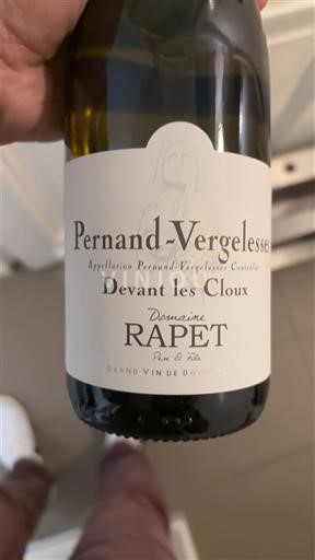 Borgogna Pernand-Vergelesses Domaine Rapet Père & Fils Devant les Cloux 2022