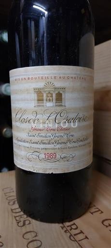 Bordeaux Saint-Émilion Grand Cru Clos de l'Oratoire 1989