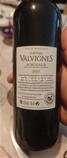 Bordeaux Château Valvignes 2020