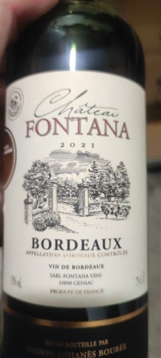 Bordeaux Château Fontana 2021