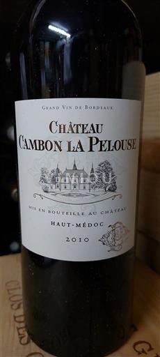 Bordeaux Haut-Médoc Château Cambon La Pelouse 2010