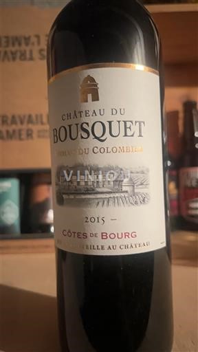 Bordeaux Côtes-de-bourg Château Bousquet Fleur du Colombier 2015