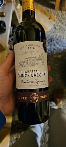 Bordeaux Bordeaux supérieur Château Prince Larquey Prestige 2016