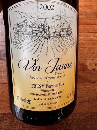 Wines Blanc sec TRESY Père et Fils 2002 France Jura Unspecified AOC