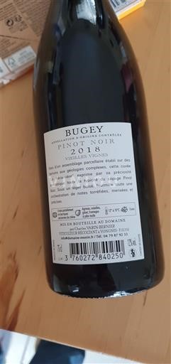 Vine Rouge sec La recamière Domaine Monin 2018 Frankrig Savoie og Bugey Bugey AOC