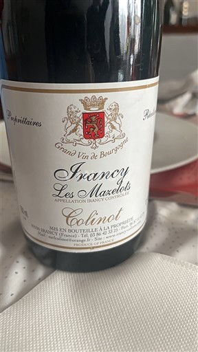 Burgundy Irancy Colinot Les Mazelots Non-Vintage