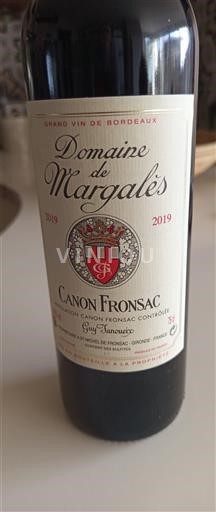 Bordeaux Canon-Fronsac Domaine Margalés 2019