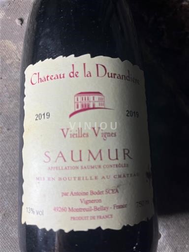 Loire-dalen Saumur Château La Durandière Vieilles Vignes 2019