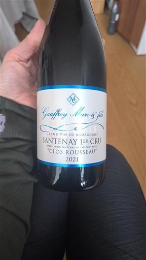 Bourgogne Santenay Premier Cru Gauffroy Marc & fils Clos Rousseau 2021