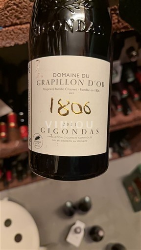 Vale do Ródano Gigondas Domaine Grapillon d'Or 1806 2021