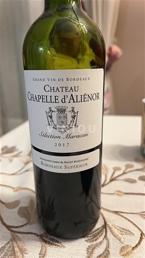 Бордо Бордо Суперіор Château Chapelle d'Aliénor Sélection Maracan 2017