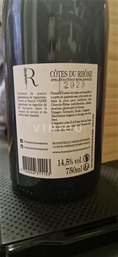 Rhône Valley Côtes-du-Rhône Domaine Des Romarins Artiste 2023