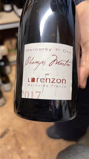 Burgundy Mercurey Premier Cru Domaine Lorenzon Champs Martin 2017