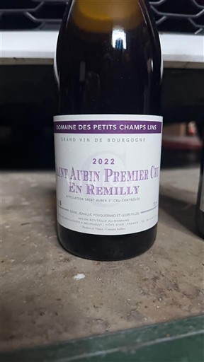 Burgundy Saint-Aubin Premier Cru Domaine S Petits Champs Lins En Remilly 2022