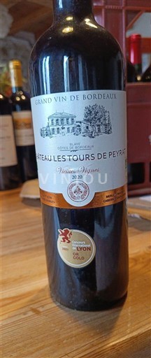 Bordeaux Château Les Tours de Peyrat Vieilles Vignes 2020