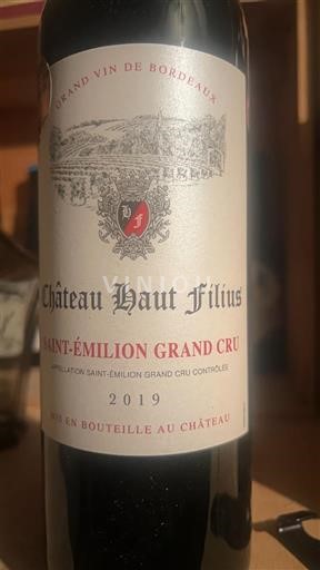 Бордо Сент-Емільйон Гран Крю Grand Cru Château Haut Filius 2019