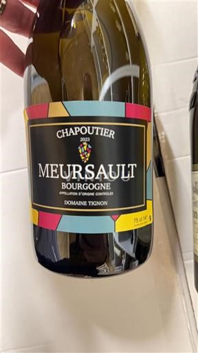Burgundi Meursault Chapoutier 2021