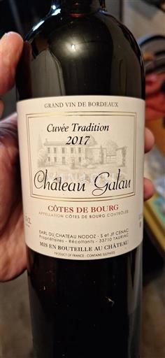 Bordeaux Côtes-de-bourg Château Galau Tradition 2017