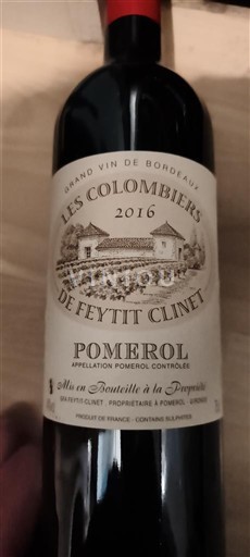 Burdeos Pomerol Feytit Clinet Les Colombiers 2016