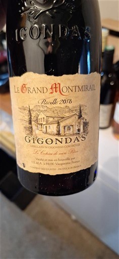 Vale do Ródano Gigondas Le Grand Montmirail Le côteau de mon rêve 2018