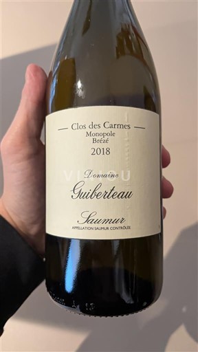 Valle della Loira Saumur Domaine Guiberteau Clos des Carmes Monopole Brézé 2018