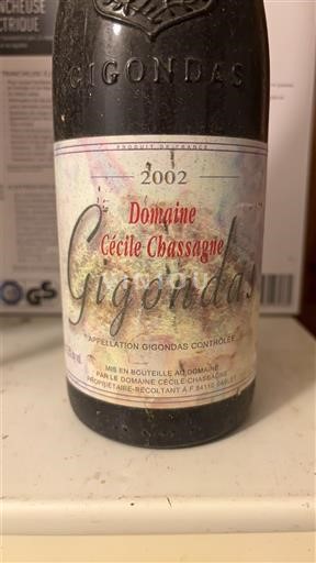Vale do Ródano Gigondas Domaine Cécile Chassagne 2002