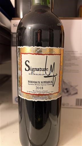 Bordeaux Bordeaux Supérieur Les Indépendants Signature M 2018