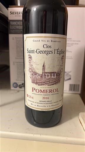 Burdeos Pomerol Clos Saint-Georges l'Église 2016
