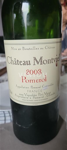 Bordéus Pomerol Château Montviel 2003