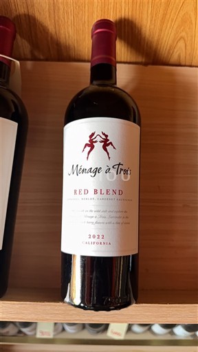 Vini Rouge sec Red Blend Ménage à Trois 2022 Stati Uniti AVA californiane Non specificato AVA